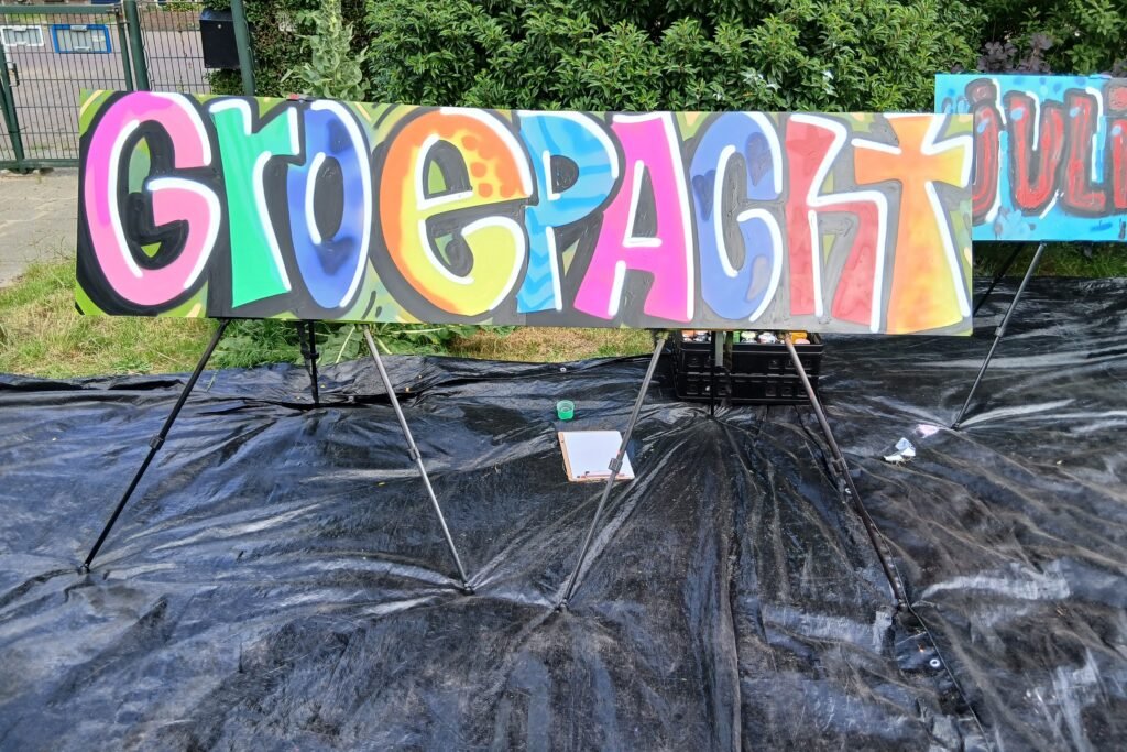 Graffiti-workshop op school bij Graffitiuitje.nl