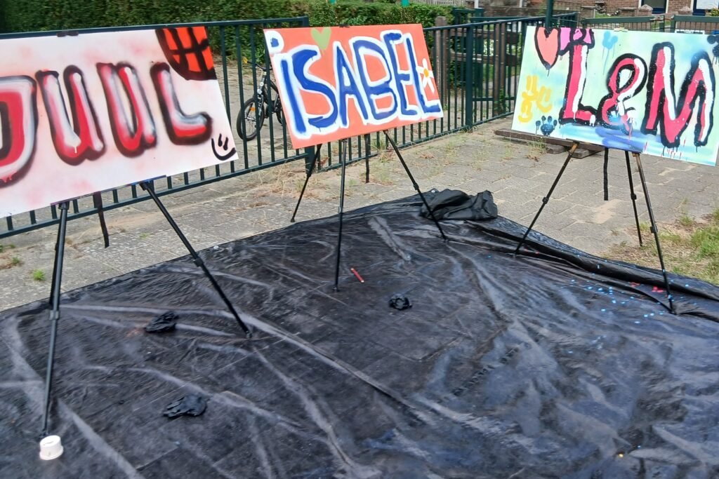 graffiti kinderfeestje bij Graffitiuitje.nl